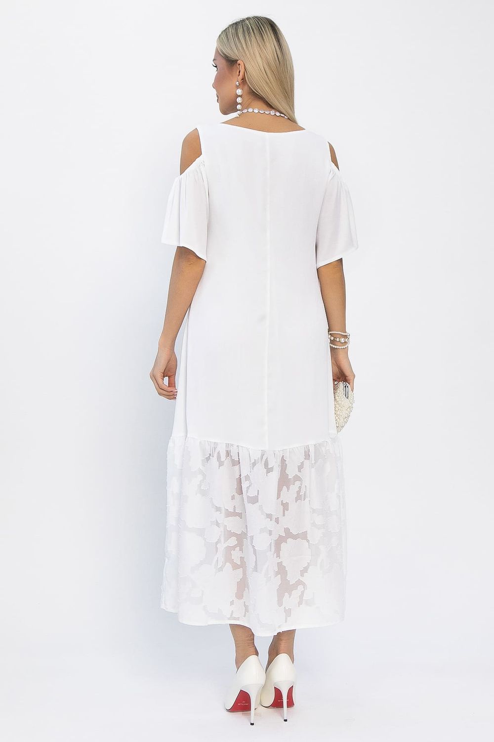 Платье Разбивая сердца (белое) П13350-7М LT Collection