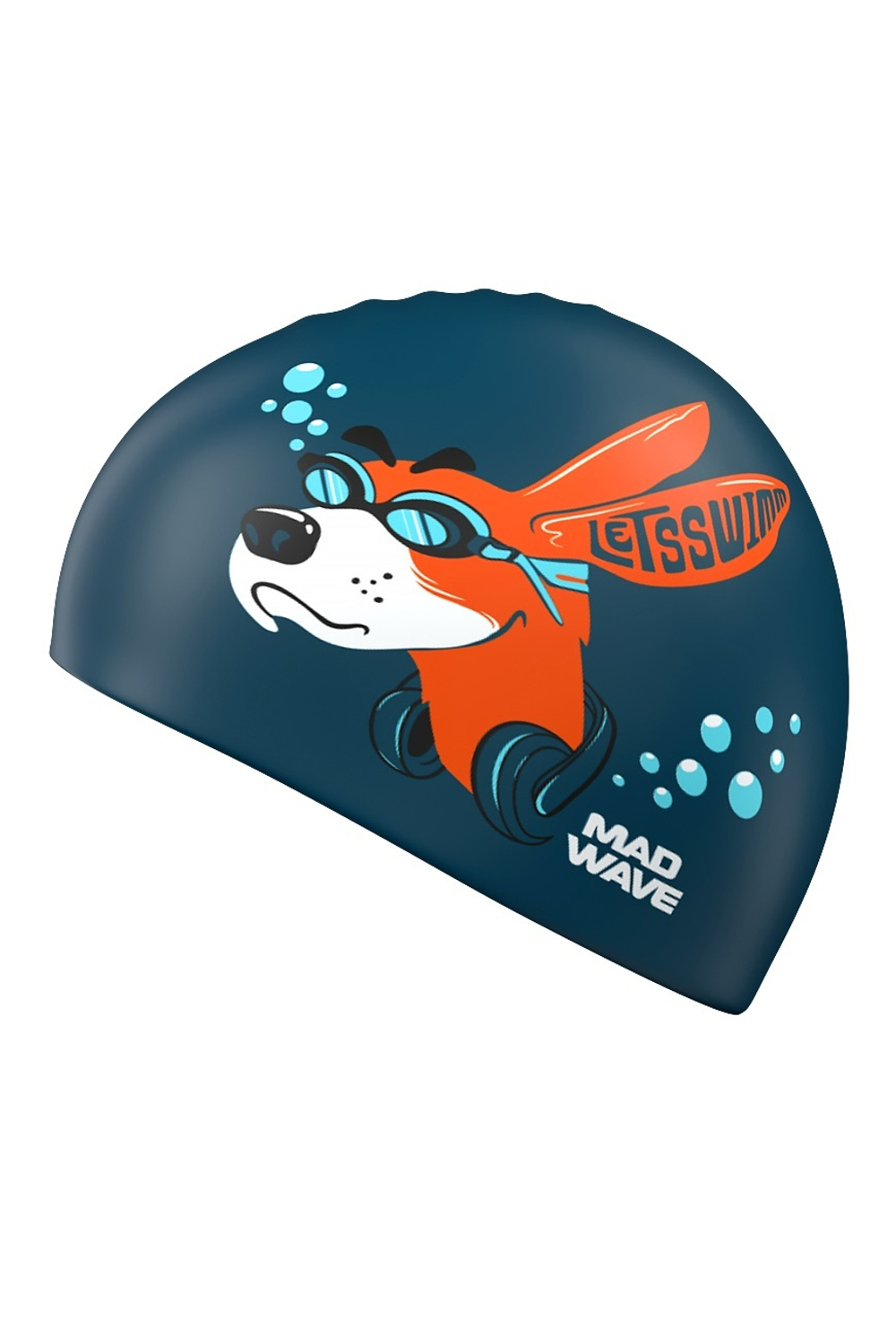 СИЛИКОНОВАЯ ШАПОЧКА MADWAVE DOG WITH GOGGLES