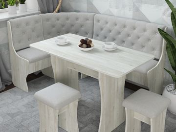 Кухонный уголок bravo "Оливьер" (Сосна Винтерберг/Рогожка Bahama Plus Linen (AT)) -G/Л3