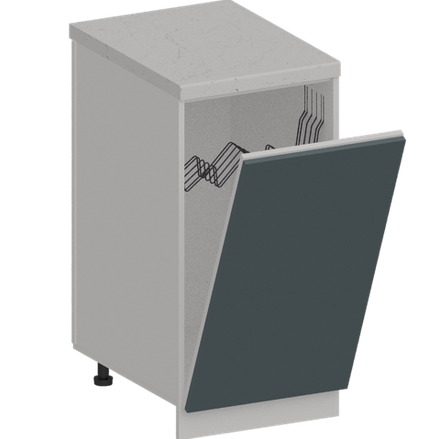 Кухня Модуль ШНВ 450 Графит / Бирюзовая мята