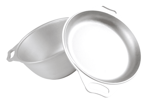 Казан Kukmara алюминиевый 4 л., без покрытия, плоское дно, крышка сковорода