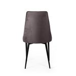 Стул Oliver, бархат антрацит 14/ чёрный конус