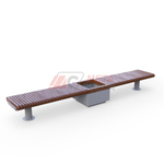 Лавка Rail Road 01 двойная с вазоном