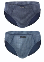 Набор из 2 мужских слипов с мелким принтом (Размер: M) (Цвет: синий)