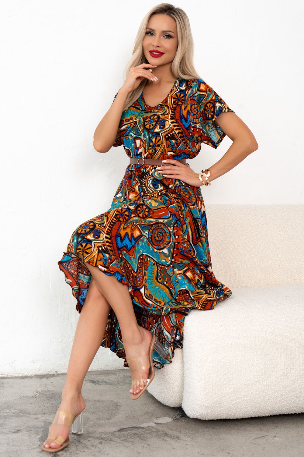 Платье Рада (коричневый) Р11-1166/7 Nikol