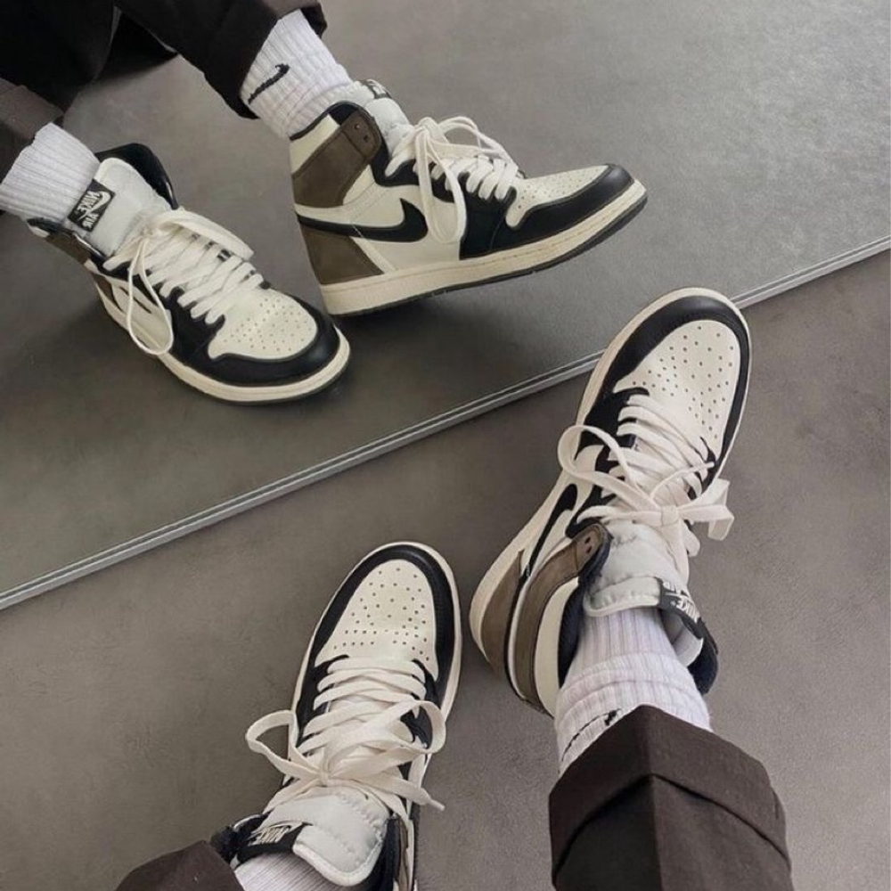 Nike Air Jordan 1 Dark Mocha С МЕХОМ