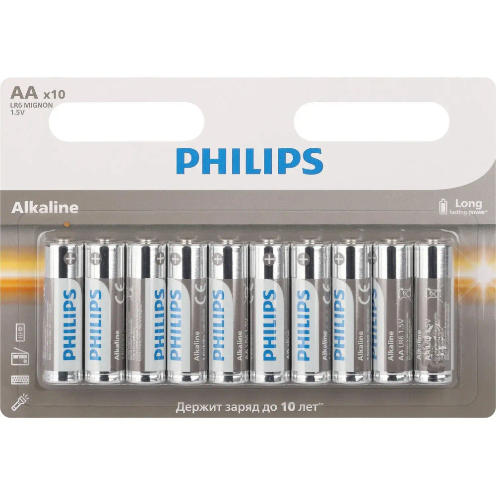 Батарейка Philips Entry AA LR6A10B/51 LR6-10BL 10 шт/уп