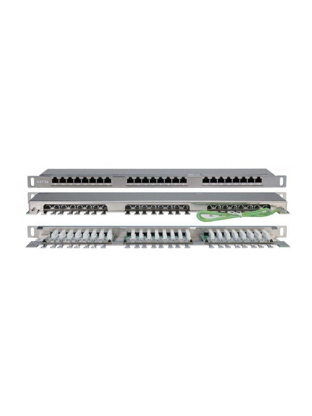 Патч-панель 19дюйм 0.5U кат.5E 24 порта RJ45 Dual IDC PPHD-19-24-8P8C-C5E-SH-110D высок. плотности Hyperline 244077