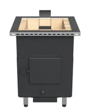 Дровяная печь для казана встраиваемая Ontario, сталь, шамотный кирпич, 80x57.5х63.3 см
