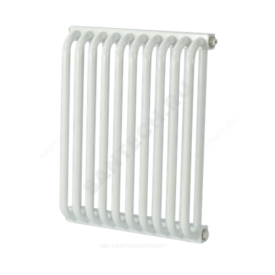 Радиатор трубчатый РС 2-500 18 секций с боковой подводкой ВР G 3/4" с кронштейнами RAL 9016 (Белый) КЗТО РС2500183/4