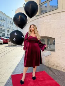 Платье бархат УК-1138-2 Фабрика Моды