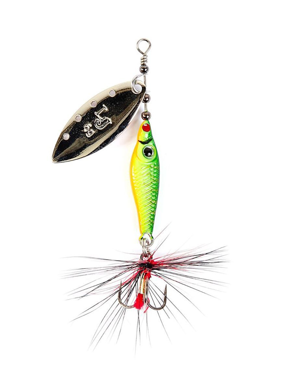 Блесна вращающаяся Lucky John TRIAN BLADE LONG 6.0г 004