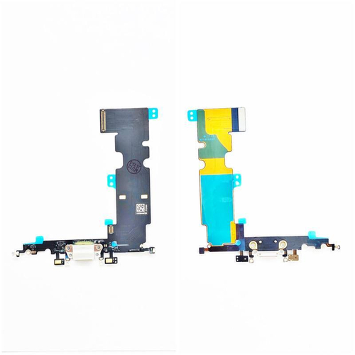 Шлейф для Apple iPhone 8 Plus на системный разъем + микрофон Белый