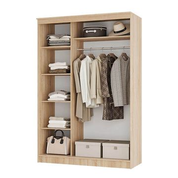 Шкаф-купе САКУРА 1,5м дуб сонома/белый (1500*2216*610) /3/