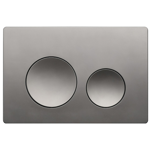 Клавиша смыва AZARIO NEW двойная, круглые кнопки, пластик, оружейная сталь (AZ-003.08)