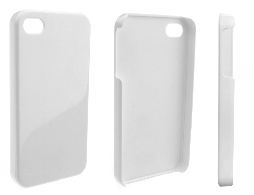Чехол для 3D сублимации для iPhone 6, пластиковый, белый глянец