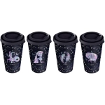 Стакан с крышкой 550мл «IZI-GO» с декором (синий) 222105812/02