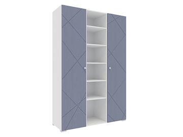 Абрис ПМ-332.25 исп.4 Шкаф комбинированный (Дуб Адриатика синий/белый)