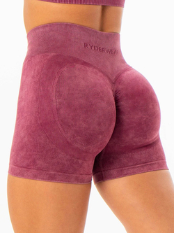 Шорты RYDERWEAR Stonewash Scrunch Seamless Wine