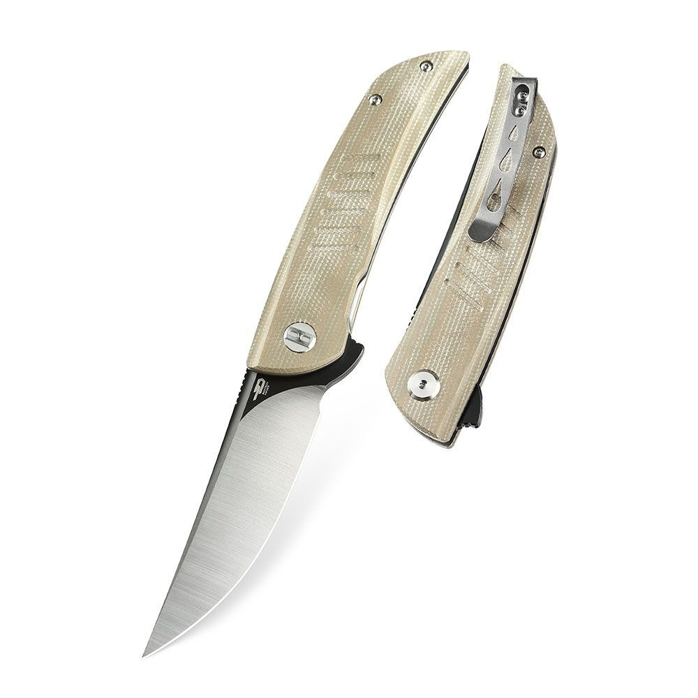 Нож туристический Bestech Swift сталь D2, рукоять Микарта бежевая