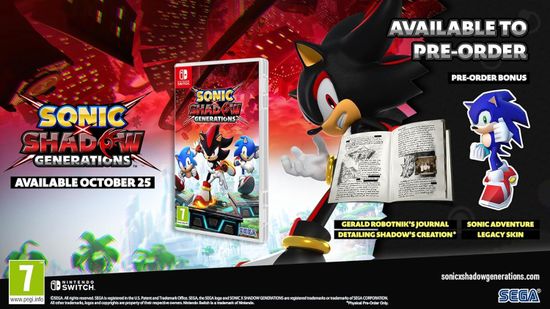 Игра Sonic X Shadow Generations - Day One Edition (Switch, русские субтитры)