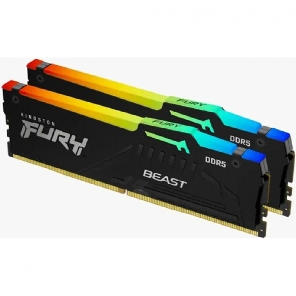 Память оперативная DDR5 Kingston Fury Beast CL40 32Gb PC44800, 5600Mhz (KF556C40BBAK2-32)