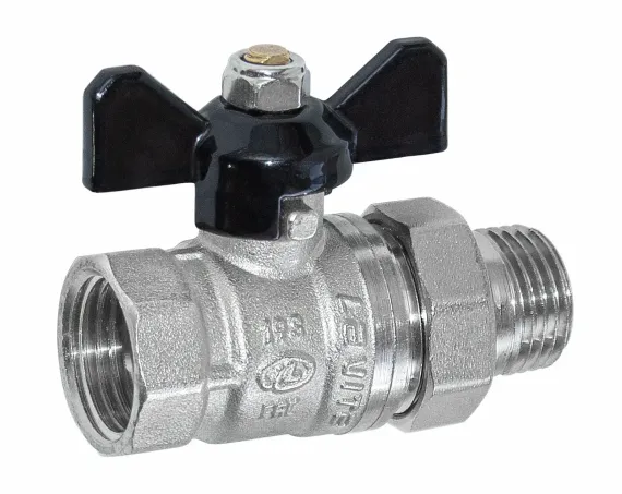 Кран шаровый со сгоном Lavita MEDIUM Н-В 3/4&quot; бабочка полнопроходной 39473