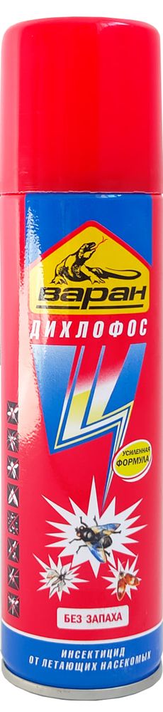 Дихлофос - аэрозоль ВАРАН ЭКСТРА СИНИЙ БЕЗ ЗАПАХА,от летающих насекомых 145 мл арт.03.03.001.01, 03.04.216.01