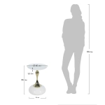 Кофейный столик Bradex Home Angel 40x55см, белый, металл