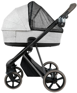 Детская коляска Roan Sol Vintage Luxury 2.0 2 в 1 PIX/50/L Pixel/Light/Black/руч.Cappuccino