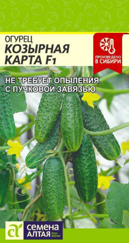 Огурец КОЗЫРНАЯ КАРТА F1 цв.пак. 5 шт. Семена Алтая