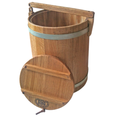 Кадка из дуба 15л. с крышкой, без ручки