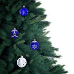 Шары ёлочные 16 шт., 6 см, "Русская Зима", пластик, цвет: синий/белый, ЗОЛОТАЯ СКАЗКА, 591985