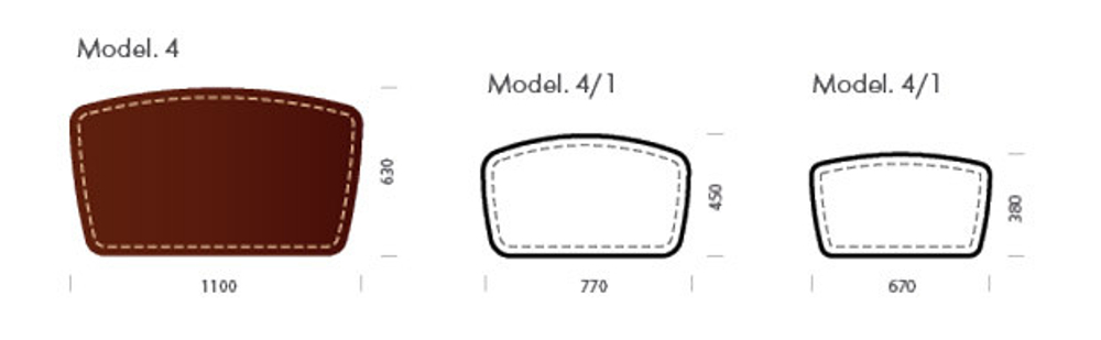 Форма и размер бювара модель 4 - схема.