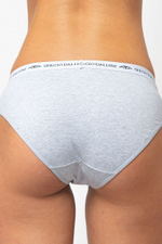 Женские трусы-слипы с узкой резинкой (Размер: L) (Цвет: темно-серый)