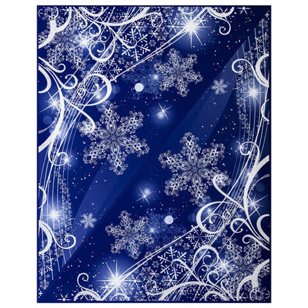 Украшение для окон и стекла ЗОЛОТАЯ СКАЗКА "Зимние узоры 1", 30х38 см, ПВХ, 591243