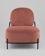 Кресло Стоун велюр рельефный коралловый