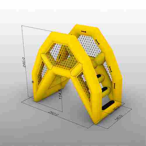 Надувная мини-лестница для бассейна из ПВХ, жёлтый, 2,6*1,4*2,4 м