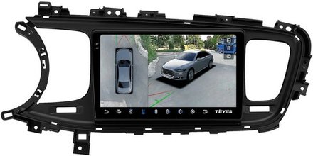 Магнитола для KIA Optima 3 TF 2013-2015 - Teyes CC3-2K-360 на Android 10, 2K QLED, 6Гб+128Гб, CarPlay, 4G SIM-слот, 4 камеры в комплекте