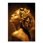 Картина по номерам 20*28,5см "Девушка в золоте" (Lori)