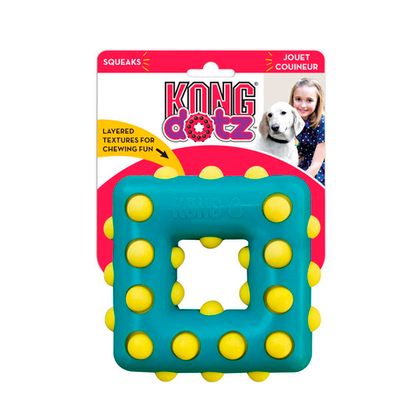 Игрушка для собак KONG Dotz квадрат большой, 13 см
