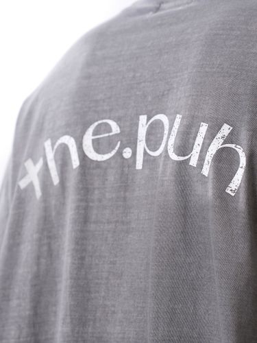 Серая оверсайз футболка с логотипом