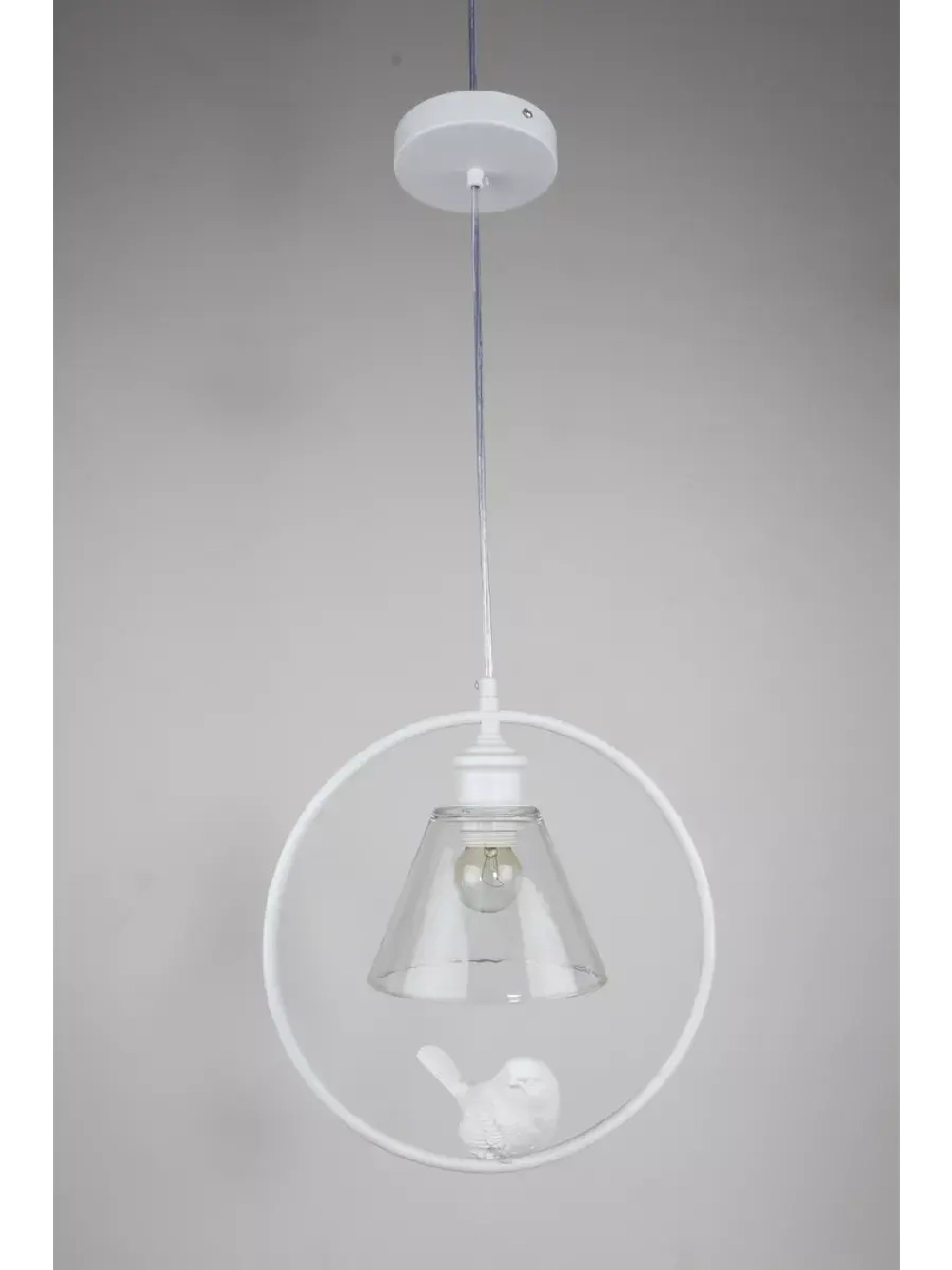 Подвесной светильник с птичкой E27*60W белый