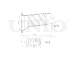 Комплект пыльник и отбойник UNIO DUC-50035