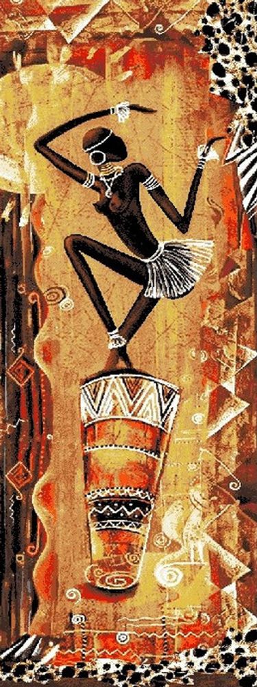 Гобеленовая картина "D. НИГЕРИЯ" в багетной раме, Россия.