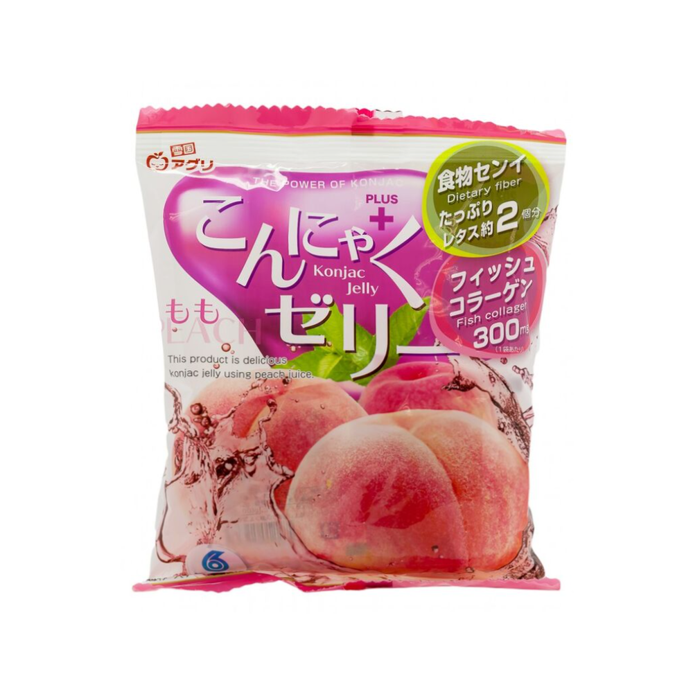 Желе порционное Конняку с коллагеном и вкусом персика 96 г Yukiguni Aguri