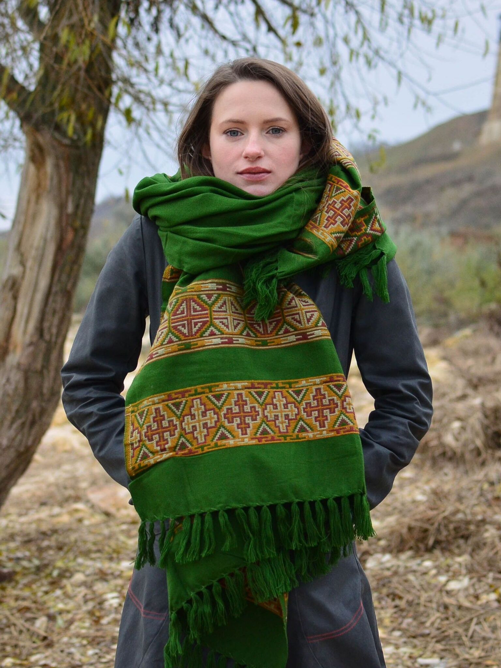 Шаль Куллу (зеленый)