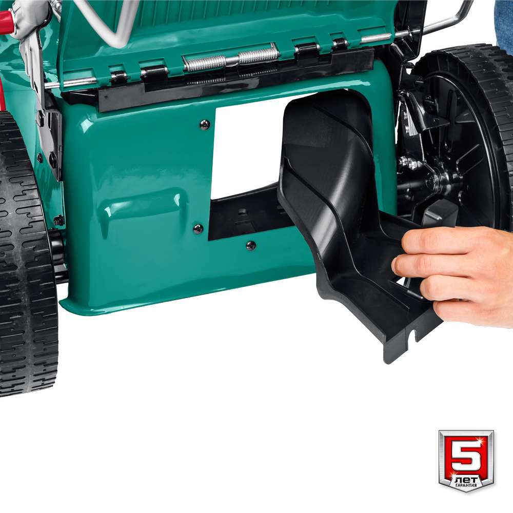 ЗУБР 460 мм, 4.5 л.с., бензиновая самоходная газонокосилка (ГБС-460)