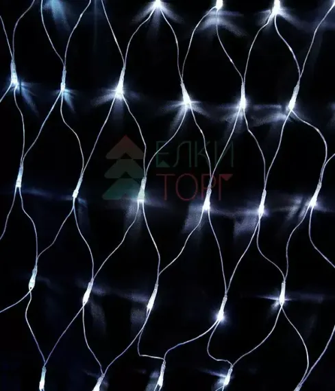 Светодиодная сетка с контроллером 2*3 м., 384 холодных белых LED ламп, прозрачный ПВХ, LTC (NTL384C-10-2W)