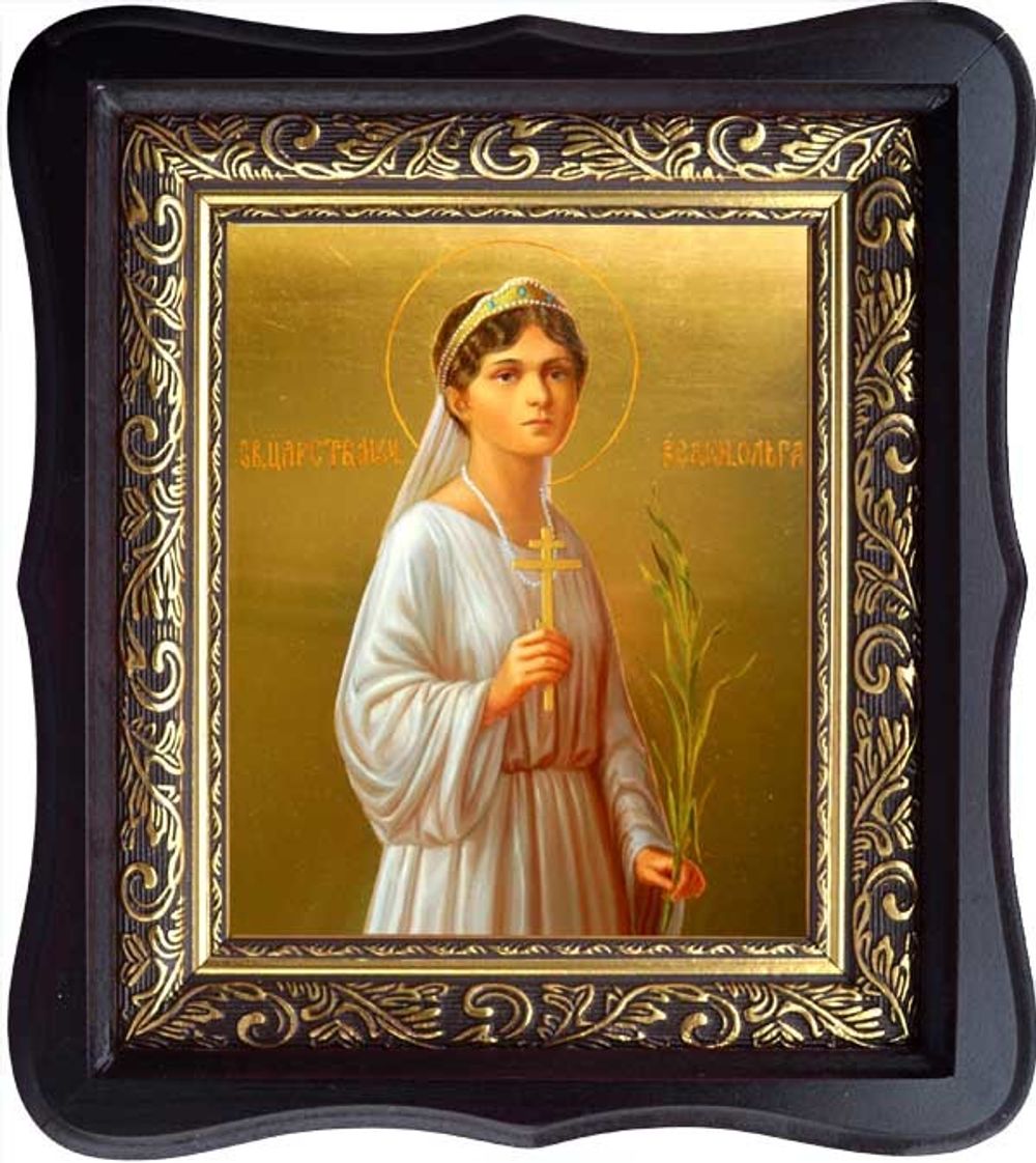 Ольга Романова, великая княжна, страстотерпица. Икона на холсте.